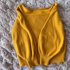 Anthropologie yellow sweater